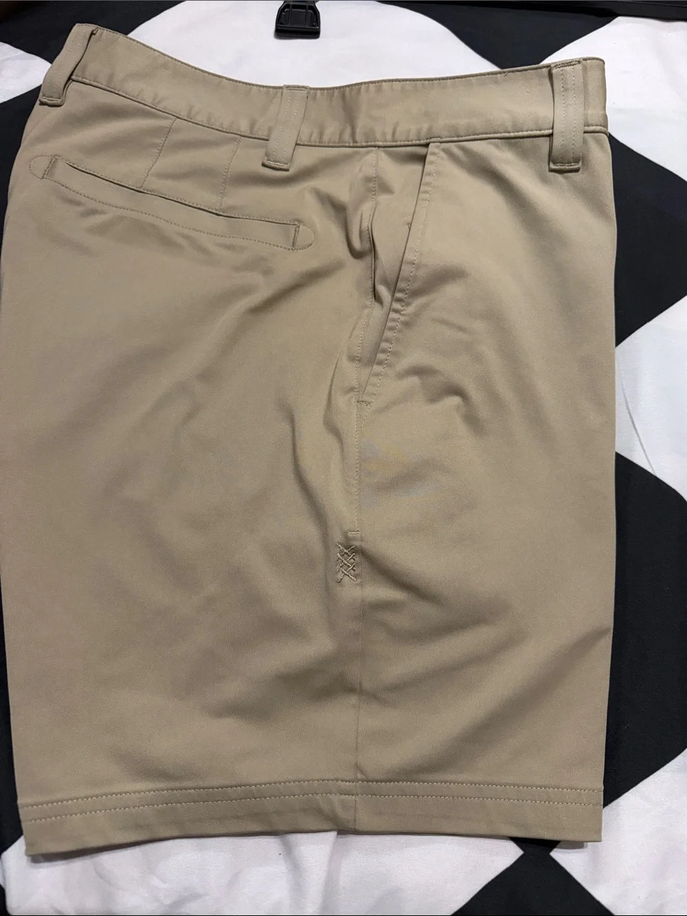 RHONE Men's Flat-Front Khaki Shorts - Neutral Tan 30